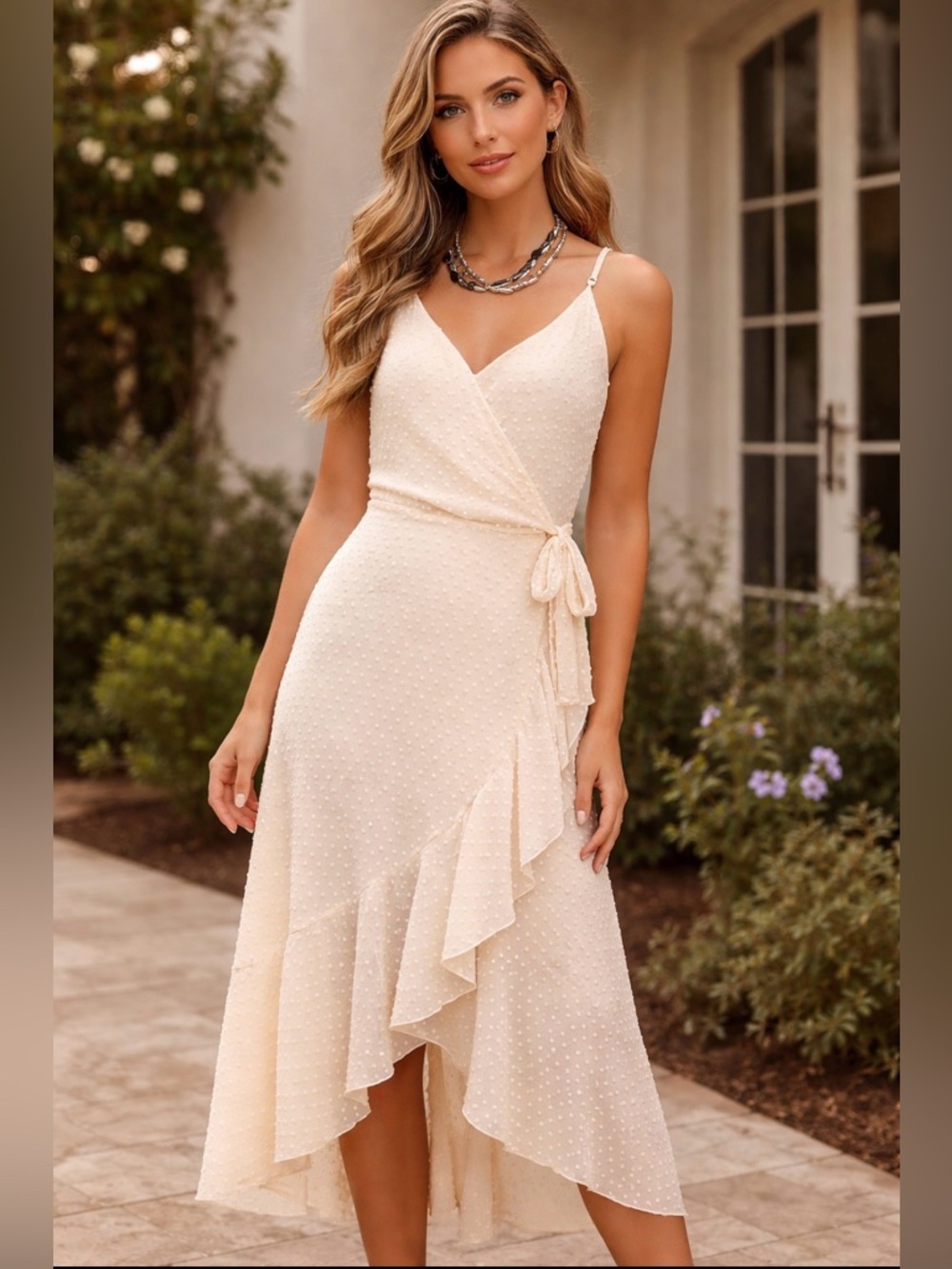 Altard State sleeveless long ruffle dress